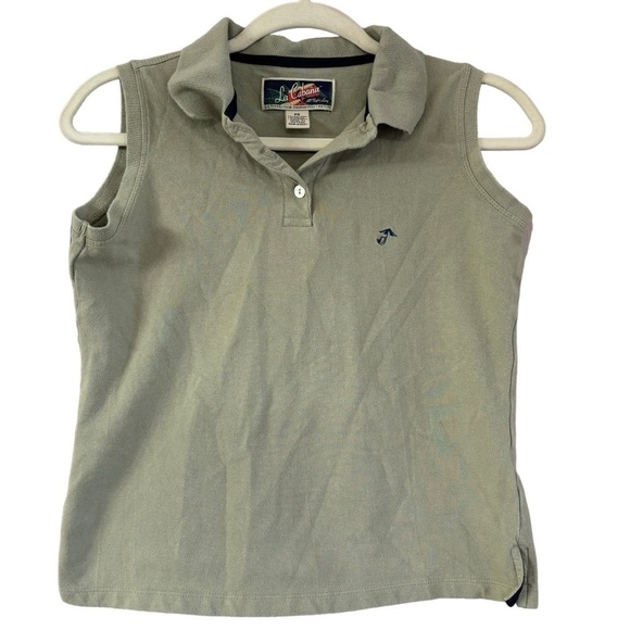 La Cabana Vintage Green Polo Women’s Petite Small Vacation Golf Athletic Blouse - Picture 6 of 10